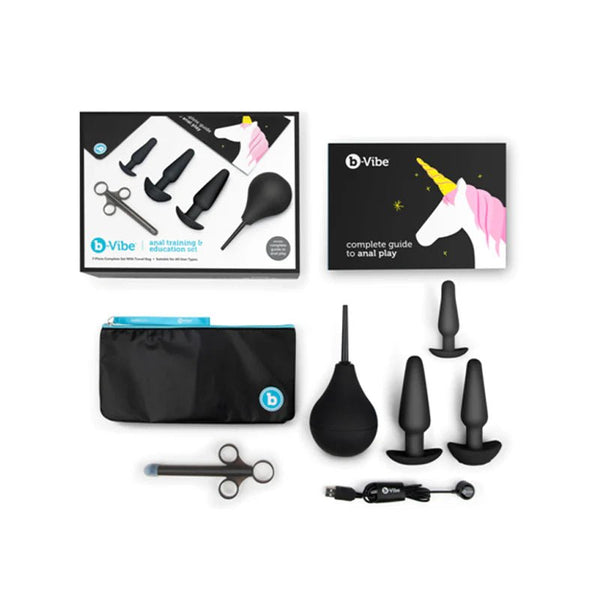 b - Vibe 7 - Piece Anal Training & Education Set Black - TruLuv Novelties