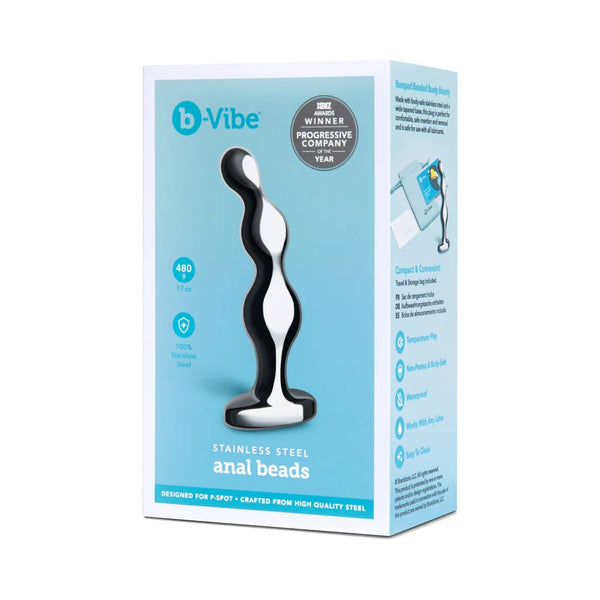 b - Vibe Stainless Steel Anal Beads - TruLuv Novelties