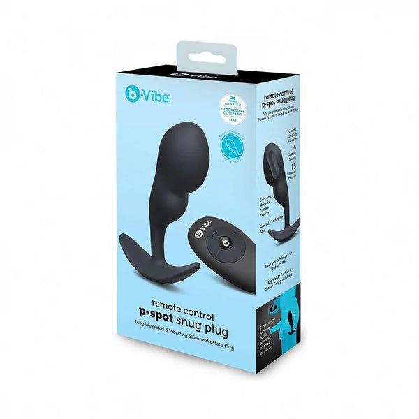 b - Vibe Vibrating P - Spot Snug Plug Large with Rechargeable Remote Control - TruLuv Novelties
