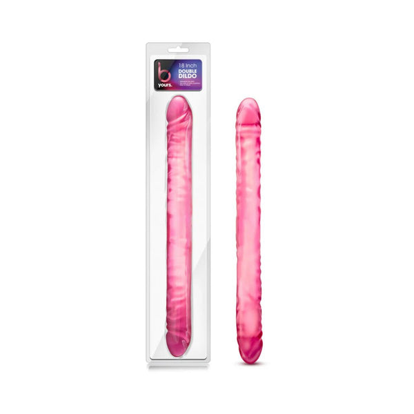 B Yours 18 in. Double Dildo Pink - TruLuv Novelties