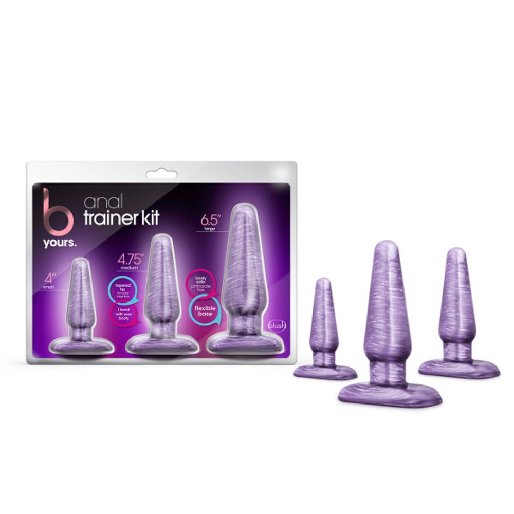 B Yours 3 - Piece Anal Trainer Kit Purple Swirl - TruLuv Novelties