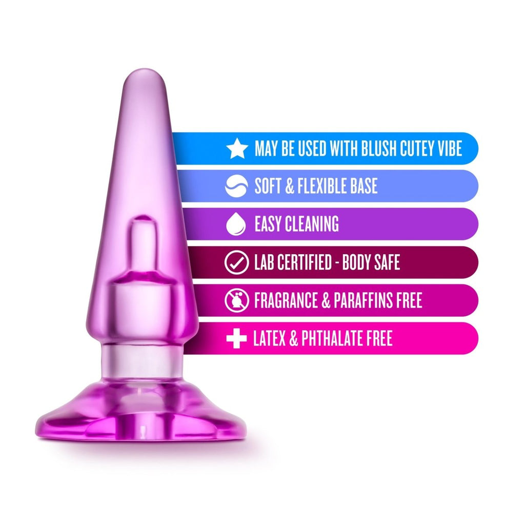 B Yours - Basic Anal Plug - Pink - TruLuv Novelties