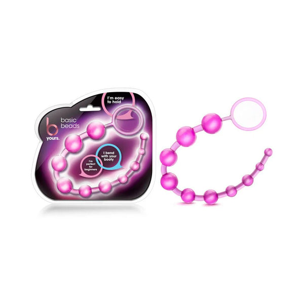 B Yours Basic Beads 12.75 in. Pink - TruLuv Novelties