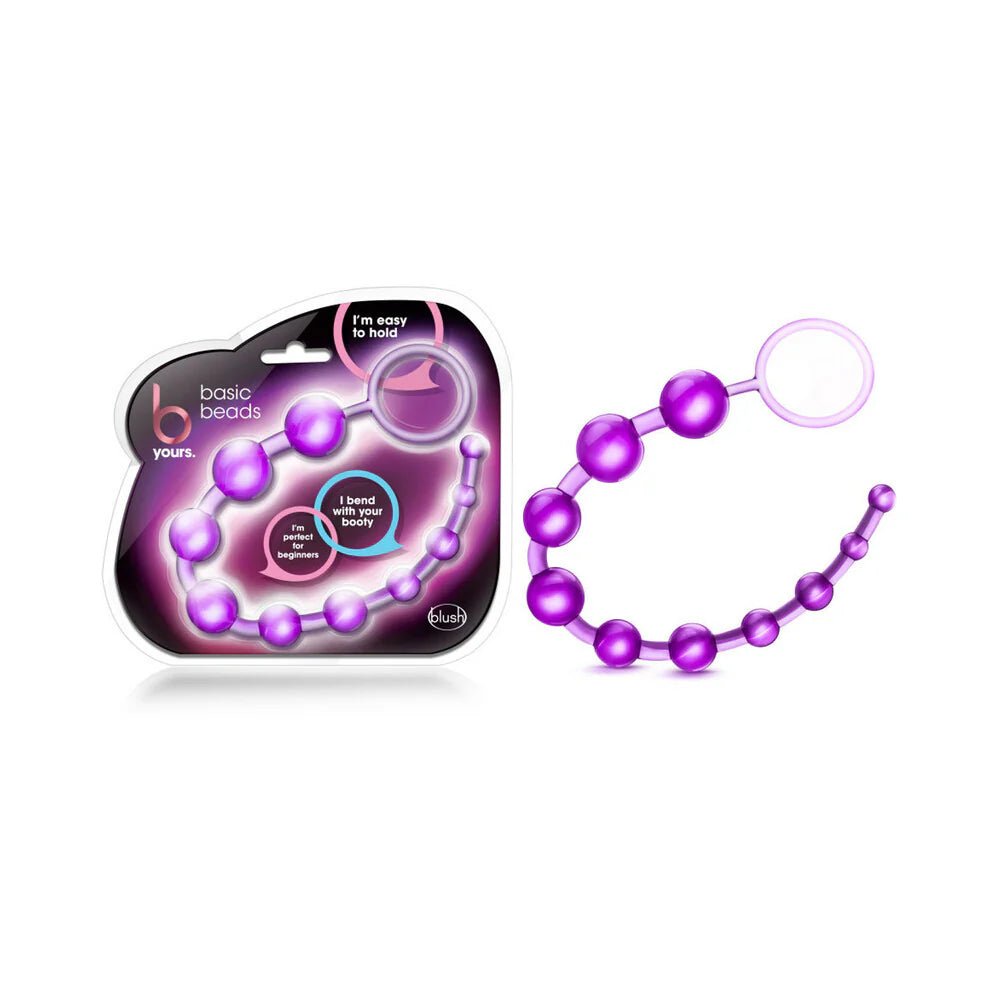 B Yours Basic Beads 12.75 in. Purple - TruLuv Novelties