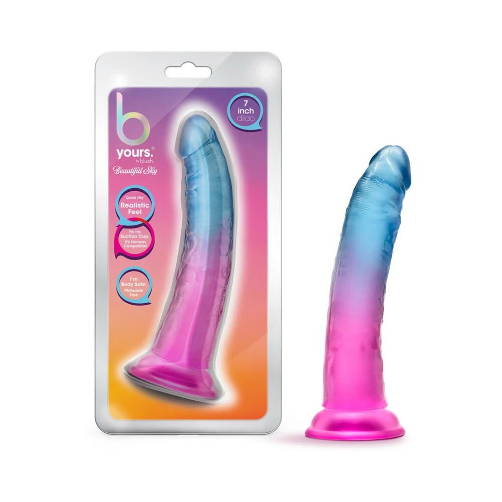 B Yours Beautiful Sky 7 in. Dildo Sunset - TruLuv Novelties