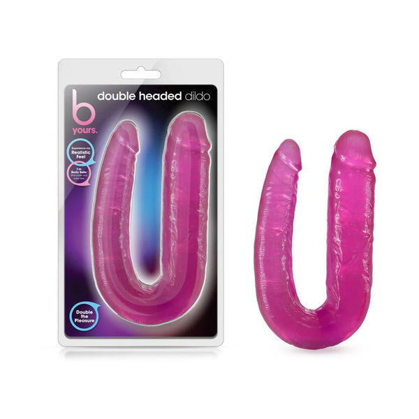 B Yours Double Headed Dildo 18 in. Pink - TruLuv Novelties