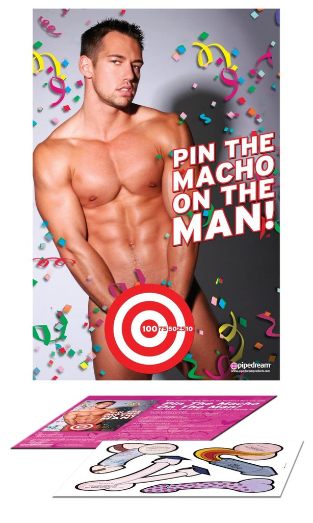 Bachelorette Party Favors - Pin the Macho on the Man - TruLuv Novelties