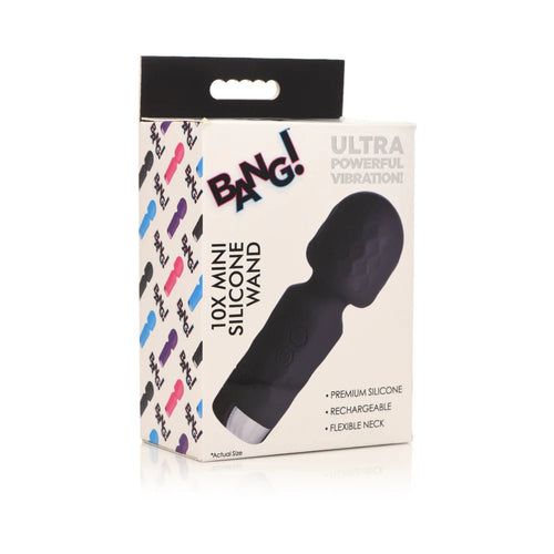 BANG! 10X Mini Silicone Wand Black - TruLuv Novelties