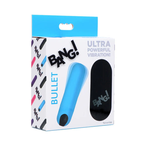 BANG! Vibrating Bullet with Remote Control Blue - TruLuv Novelties