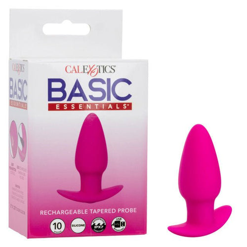 Basic Essentials Rechargeable Tapered Probe - Pink - TruLuv Novelties