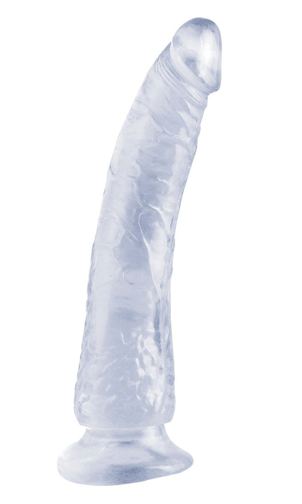 Basix Rubber Works - Slim 7 Inch With Suction Cup - Clear - TruLuv Novelties