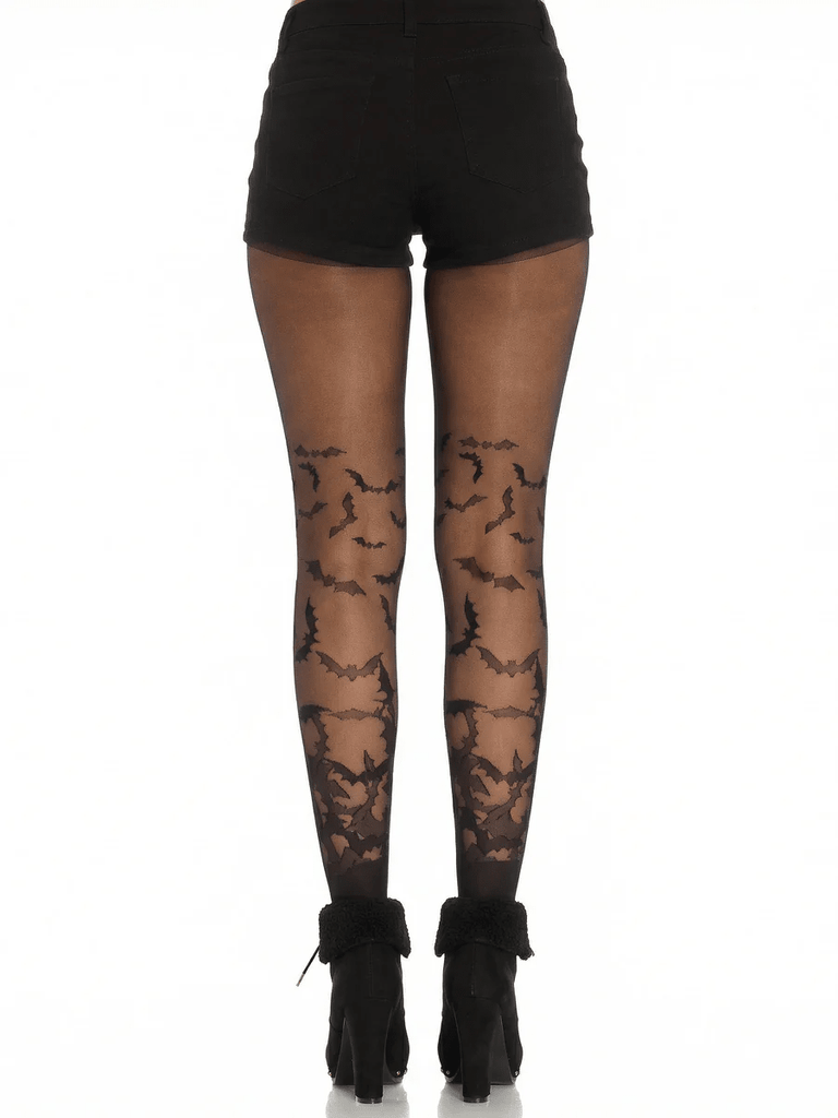 Bat Wing Sheer Tights Black Os - TruLuv Novelties