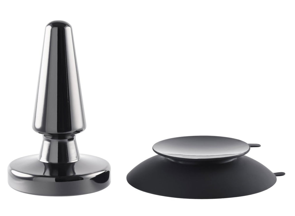 Beginner Metal Plug - Black Chrome - TruLuv Novelties