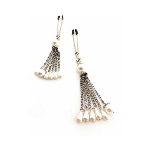 Bijoux de Nip Pearl Tassels Nipple Clamps - TruLuv Novelties