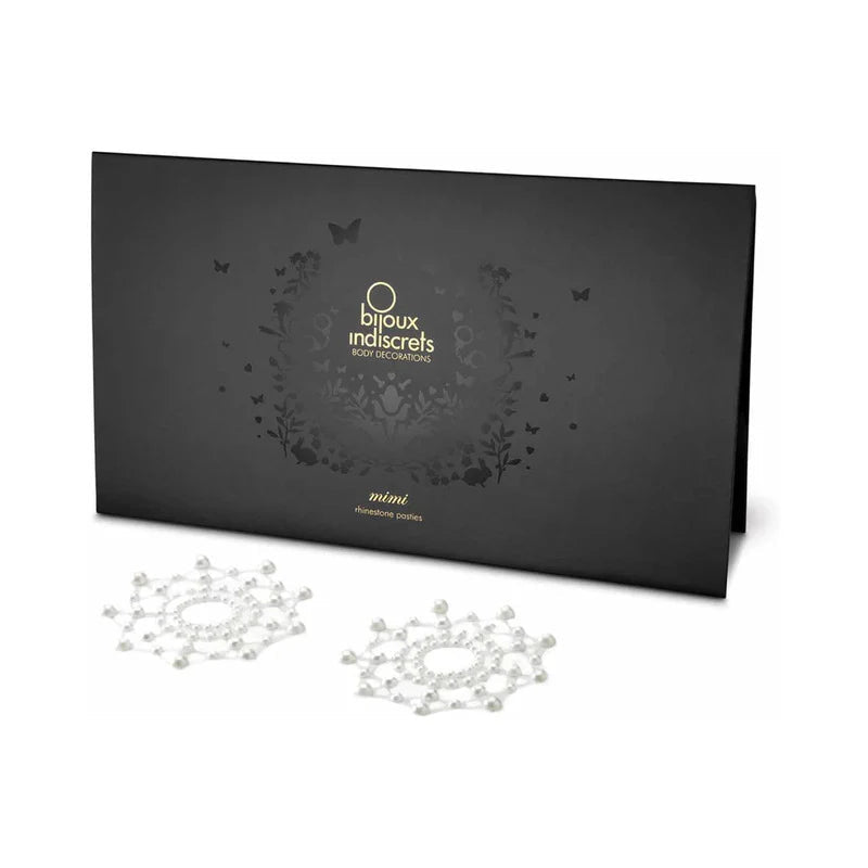 Bijoux Indiscrets Mimi Rhinestone Pasties Circles Pearl - TruLuv Novelties