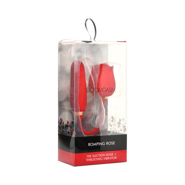Bloomgasm Romping Rose 10X Suction Rose & Thrusting Vibrator - TruLuv Novelties