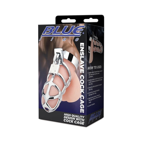 Blue Line Enslave Cock Cage - TruLuv Novelties