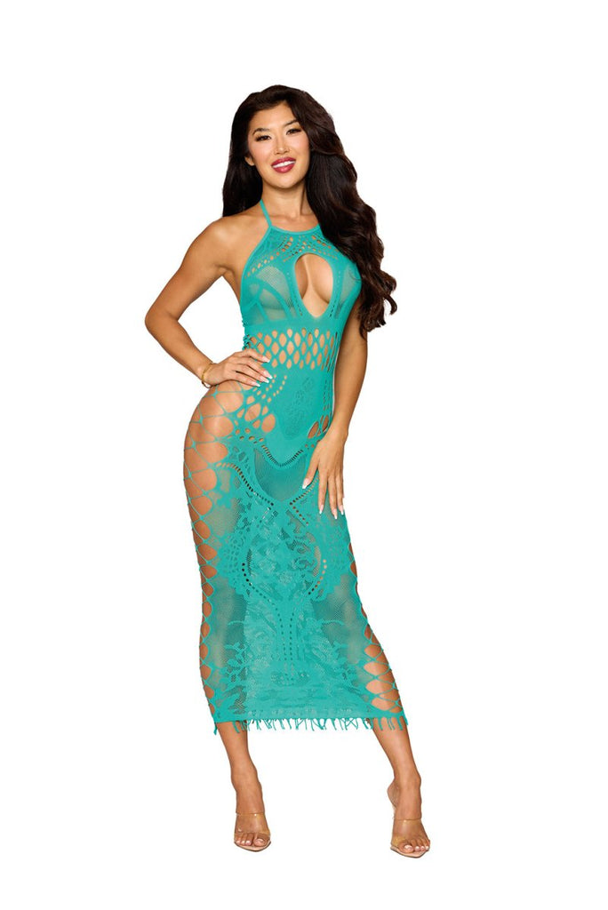 Bodystocking Gown Dmnd - One Size - Agate - TruLuv Novelties