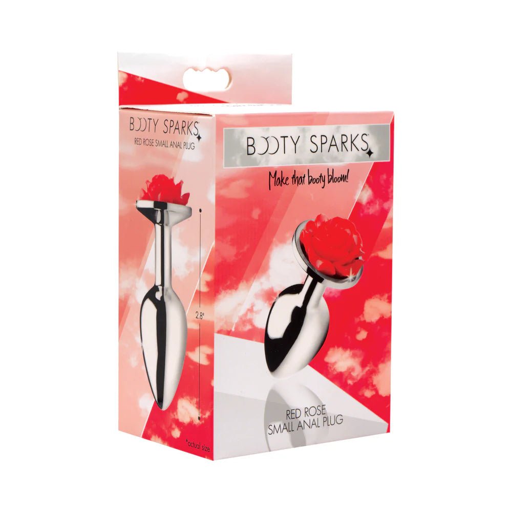 Booty Sparks Red Rose Anal Plug Small - TruLuv Novelties