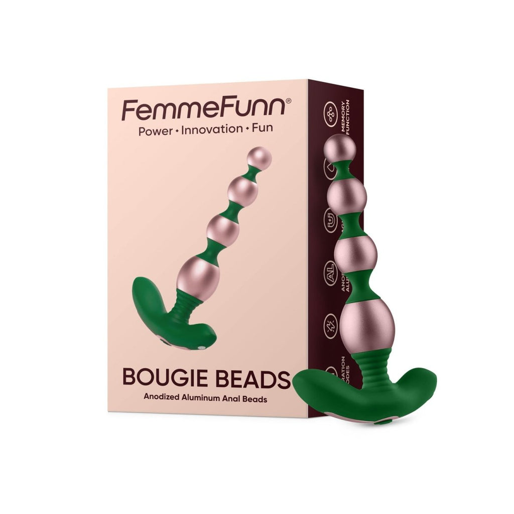 Bougie Beads Anodized Aluminum Anal Beads - Rose Gold - TruLuv Novelties
