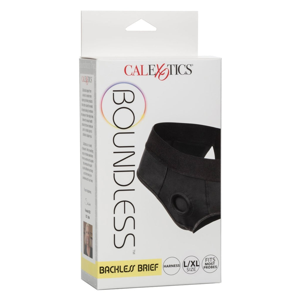Boundless Backless Brief - L/xl - Black - TruLuv Novelties