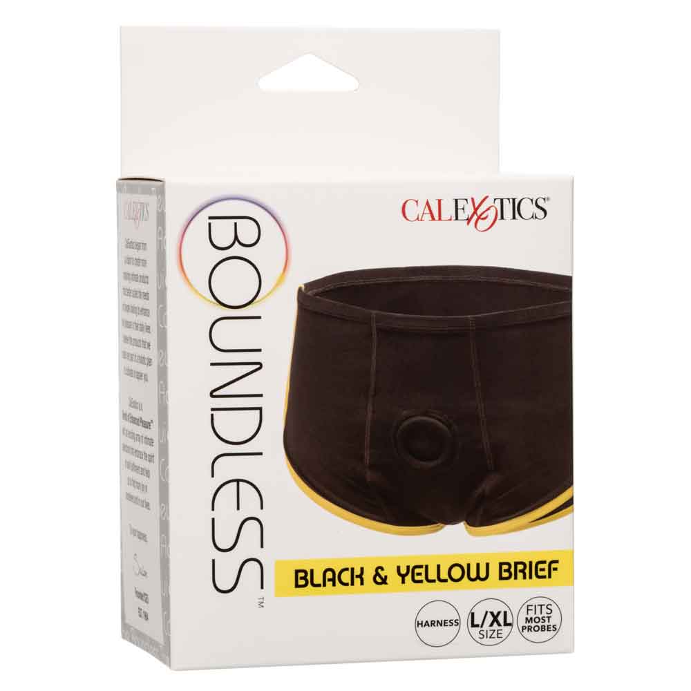 Boundless Black and Yellow Brief - Large/xlarge - Black/yellow - TruLuv Novelties