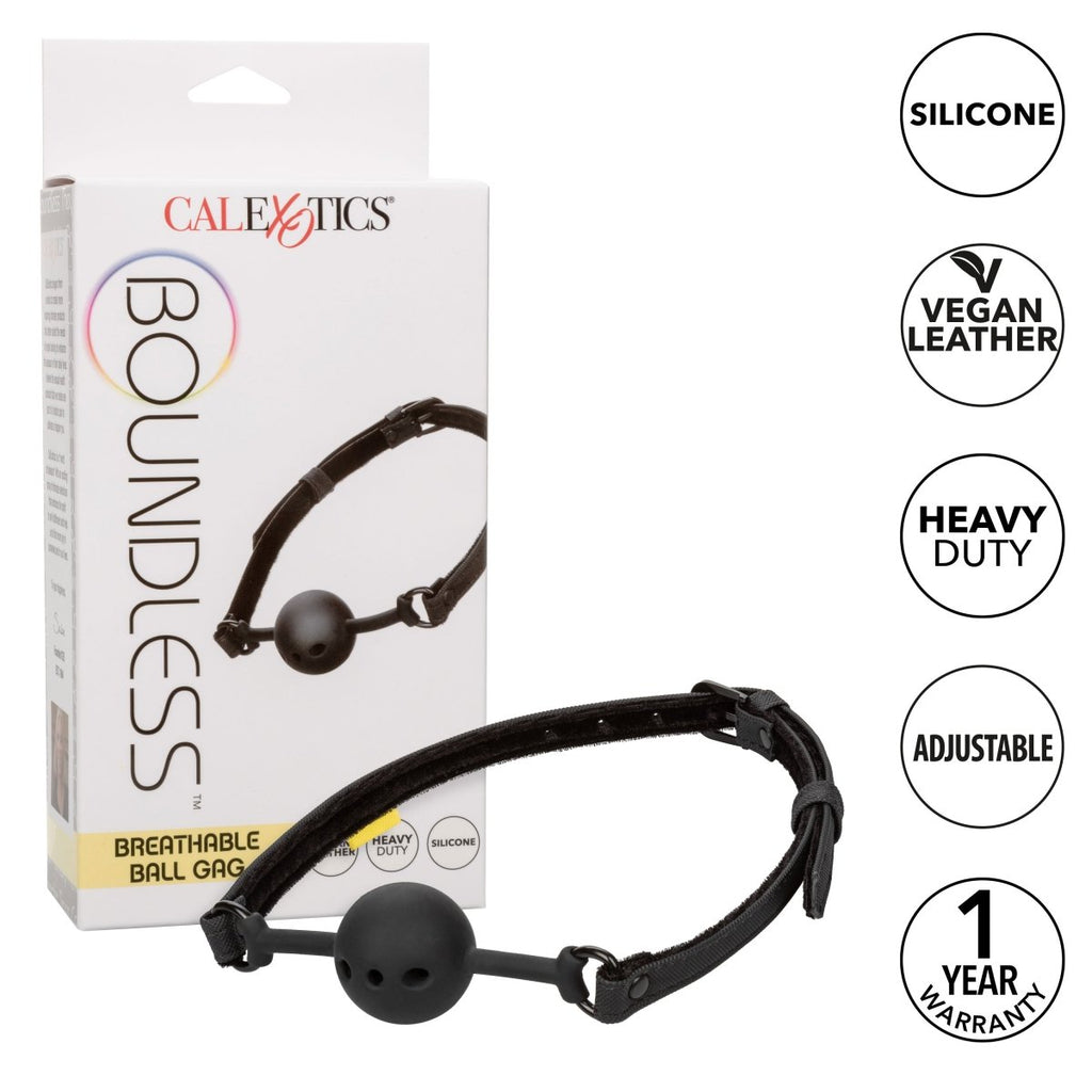 Boundless Breathable Ball Gag - Black - TruLuv Novelties