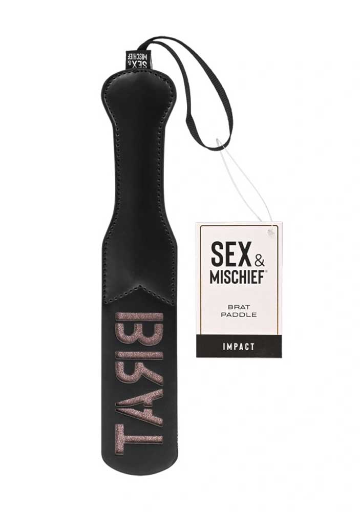 Brat Paddle - Black / Rose Gold - TruLuv Novelties