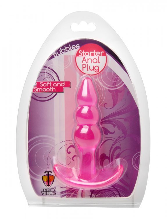 Bubbles Bumpy Starter Anal Plug - Pink - TruLuv Novelties