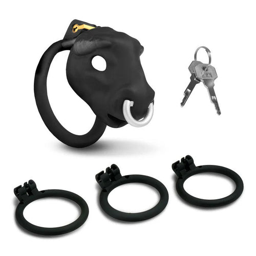 Bull Chastity Cage - Black - TruLuv Novelties