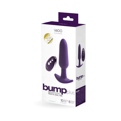 Bump Plus Rechargeable Remote Control Anal Vibe Purple - TruLuv Novelties