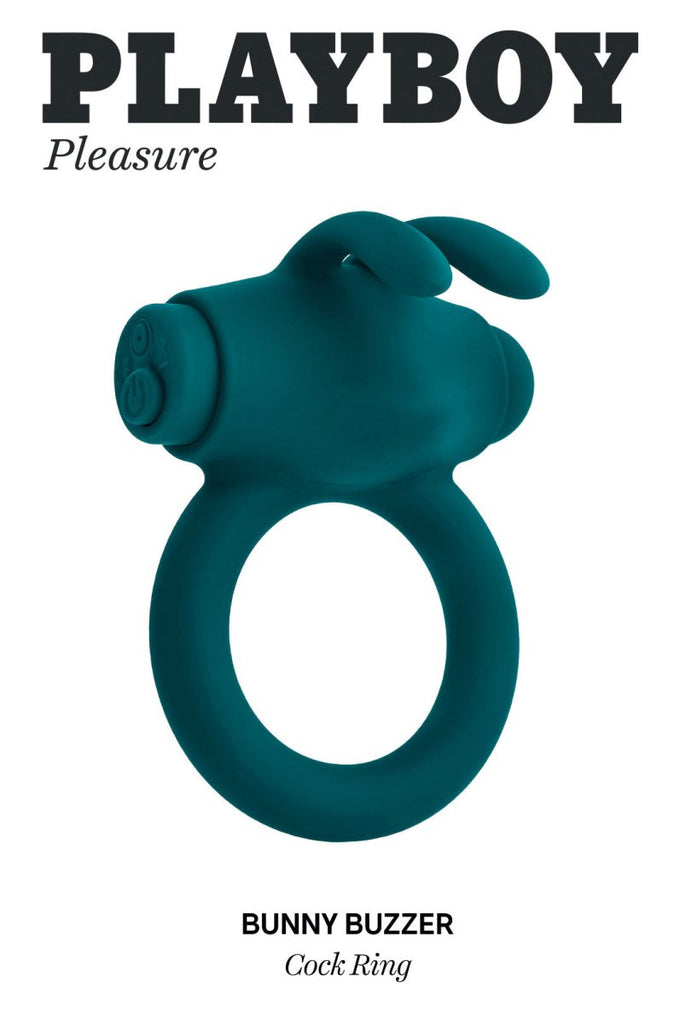 Bunny Buzzer - Cock Ring - Deep Teal - TruLuv Novelties