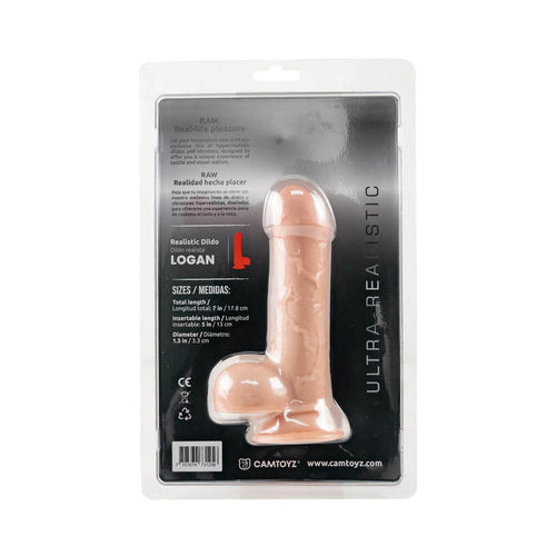 Camtoyz Raw Logan Ultra-Realistic 7 in. Dual Density Dildo - TruLuv Novelties