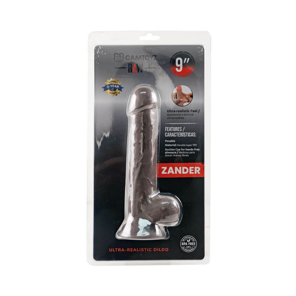 Camtoyz Raw Zander Ultra-Realistic 9 in. Dual Density Dildo - TruLuv Novelties