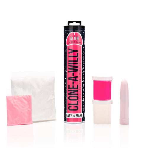 Clone-A-Willy DIY Vibrating Dildo Kit Glow-in-the-Dark Hot Pink - TruLuv Novelties