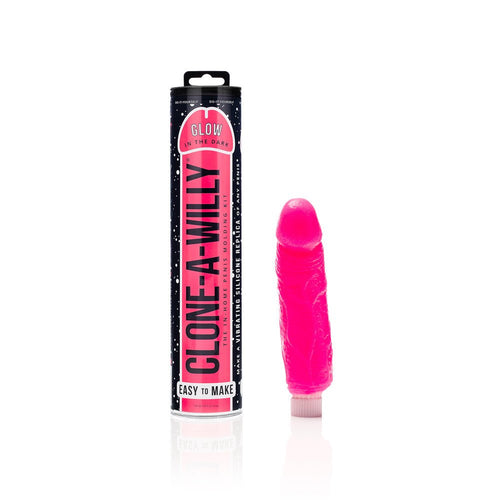 Clone-A-Willy DIY Vibrating Dildo Kit Glow-in-the-Dark Hot Pink - TruLuv Novelties