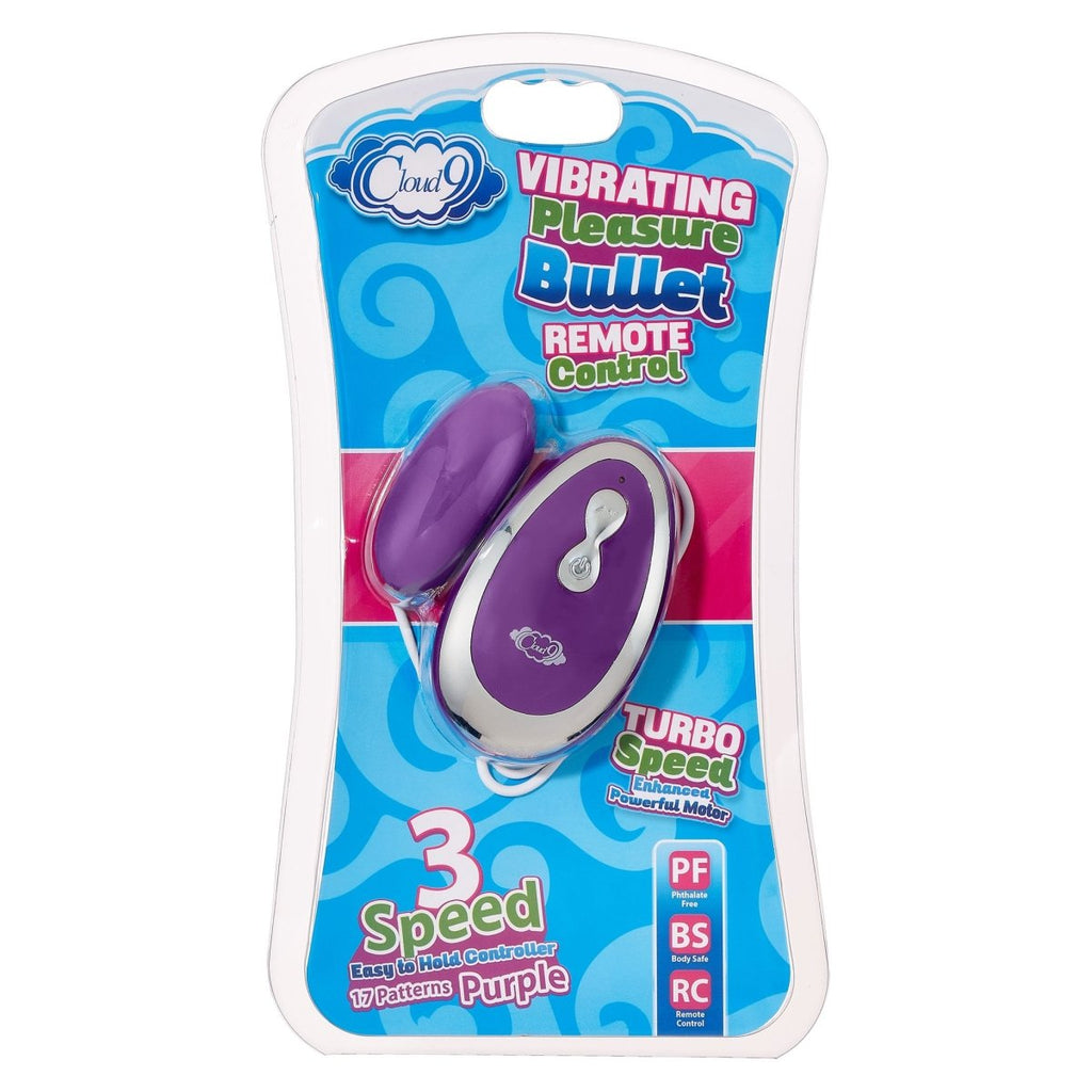 Cloud 9 3 Speed Bullet With Remote - Purple - TruLuv Novelties