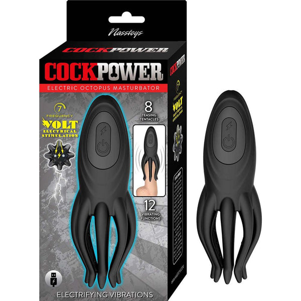 Cockpower Electric Octopus Masturbator - Black - TruLuv Novelties