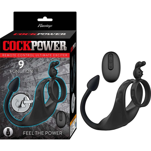 Cockpower Remote Control Ultimate Exciter - Black - TruLuv Novelties