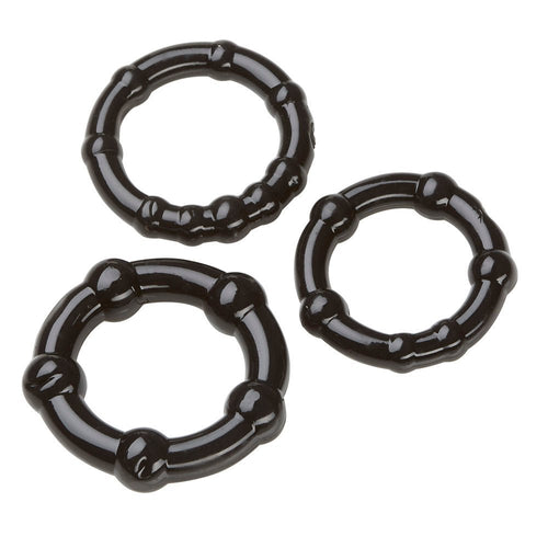 Cockring Combo Beaded - Black - TruLuv Novelties