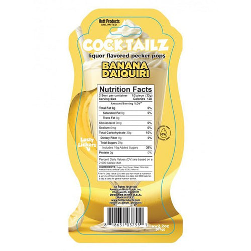 Cocktailz Banana Daiquiri Pecker Pop - TruLuv Novelties