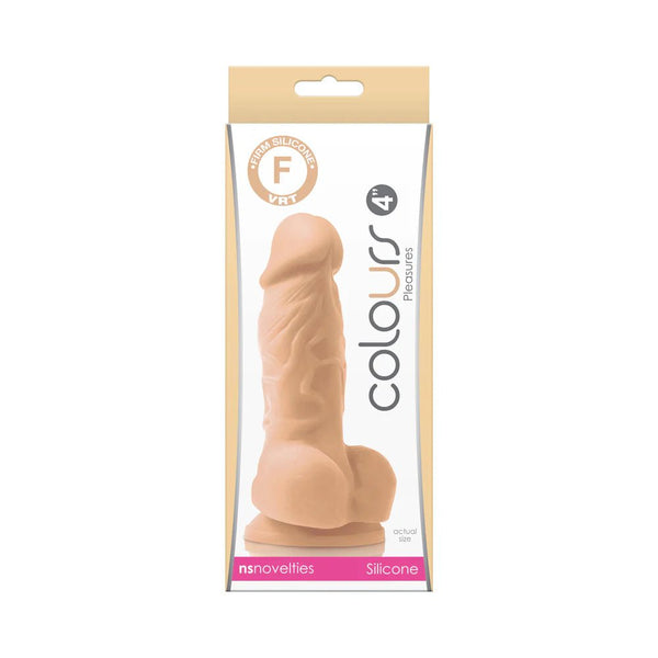 Colours Pleasures 4 in. Dildo Beige - TruLuv Novelties