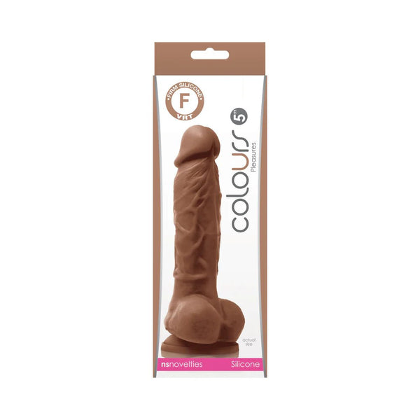 Colours Pleasures 5 in. Dildo Brown - TruLuv Novelties