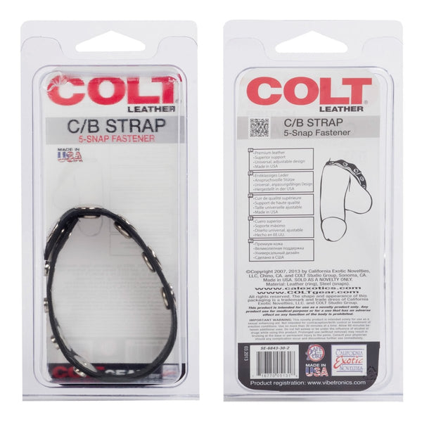 Colt Adjustable 5 Snap Leather - TruLuv Novelties