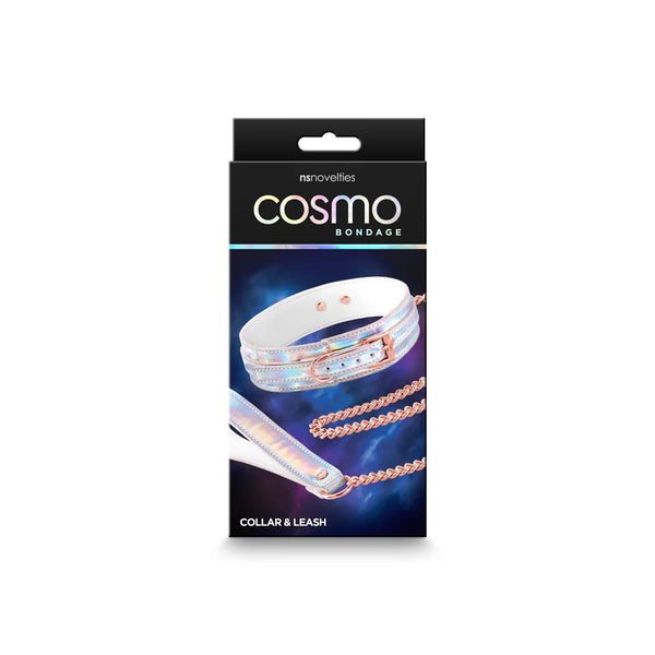 Cosmo Bondage Collar & Leash Rainbow - TruLuv Novelties