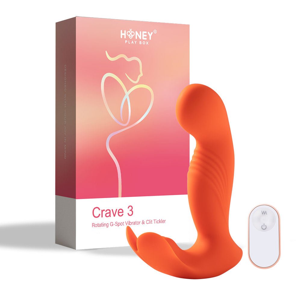 Crave 3 - G-Spot and Clit Vibrator - Orange - TruLuv Novelties