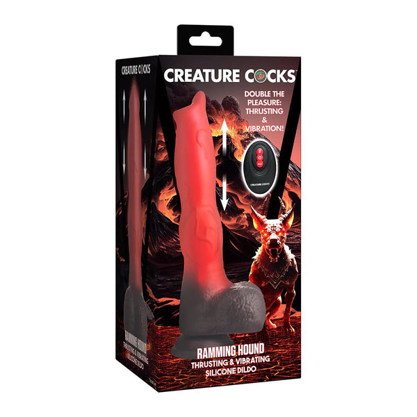 Creature Cocks Canine Thrusting & Vibrating Silicone Dildo with Remote Control - TruLuv Novelties