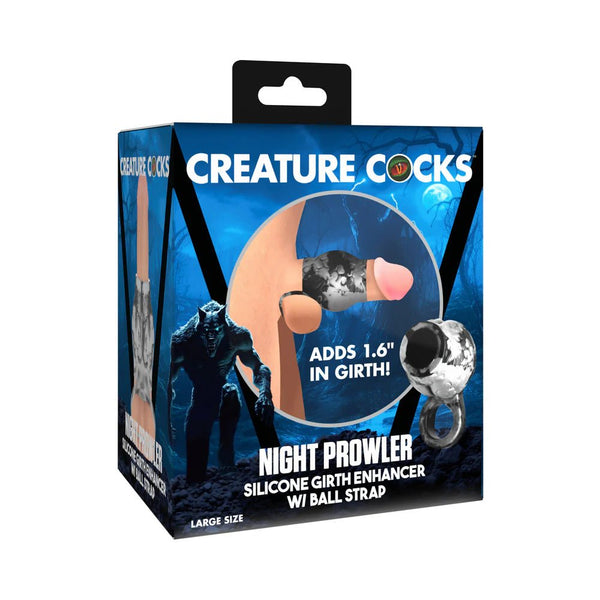 Creature Cocks Night Prowler Silicone Girth Enhancer with Ball Strap L - TruLuv Novelties