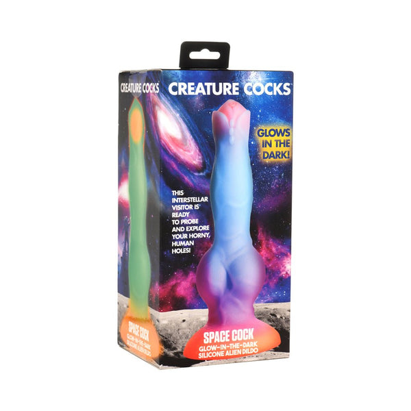 Creature Cocks Space Cock Glow-in-the-Dark Silicone Alien Dildo - TruLuv Novelties