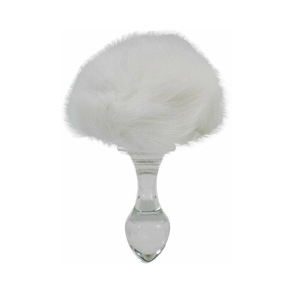 Crystal Delights Magnetic Bunny Tail Plug White - TruLuv Novelties